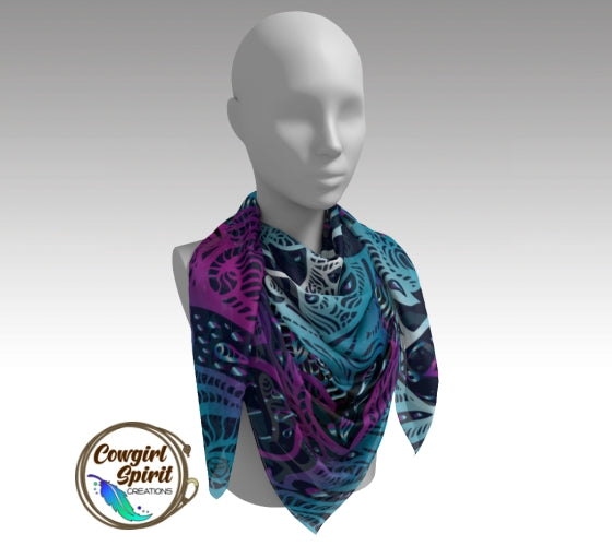 Wild Rag Silk- Paisley Black/Multi
