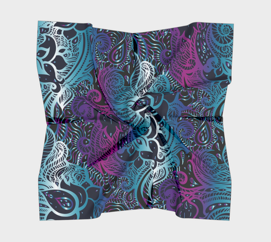 Wild Rag Silk- Paisley Black/Multi